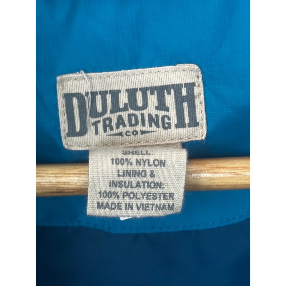 Duluth Trading Co Teal Quilted Puffer Vest Full Zip Women's‎ Size L Insulated - Picture 3 of 4